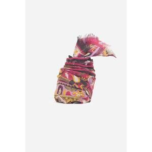 Etro Pink & Red Paisley Shawl Silk
